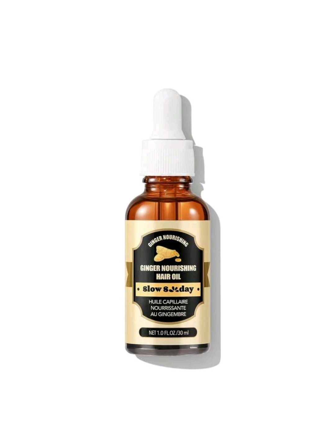 Huile capillaire nourrissante au gingembre - cheveux & barbe 🫚